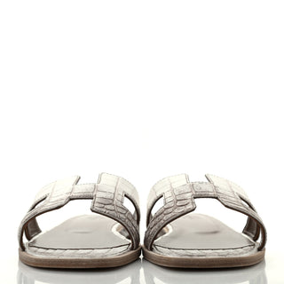 Hermès Oran Sandal Himalaya Lizard/Exotic-style back view