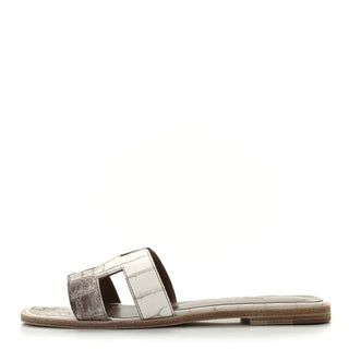 Hermès Oran Sandal Himalaya Lizard/Exotic-style front view