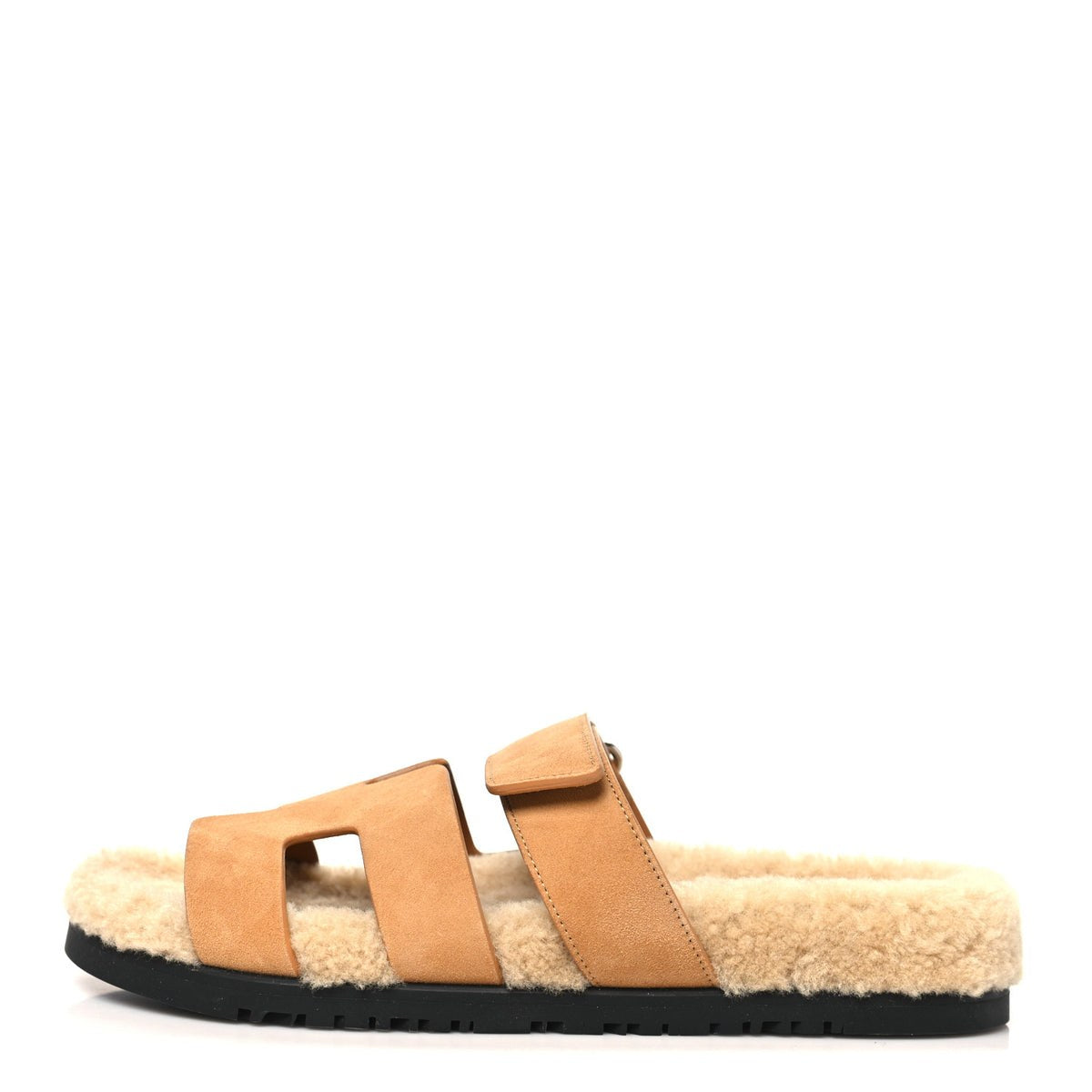 Hermès Chypre Sandal Shearling Natural front view