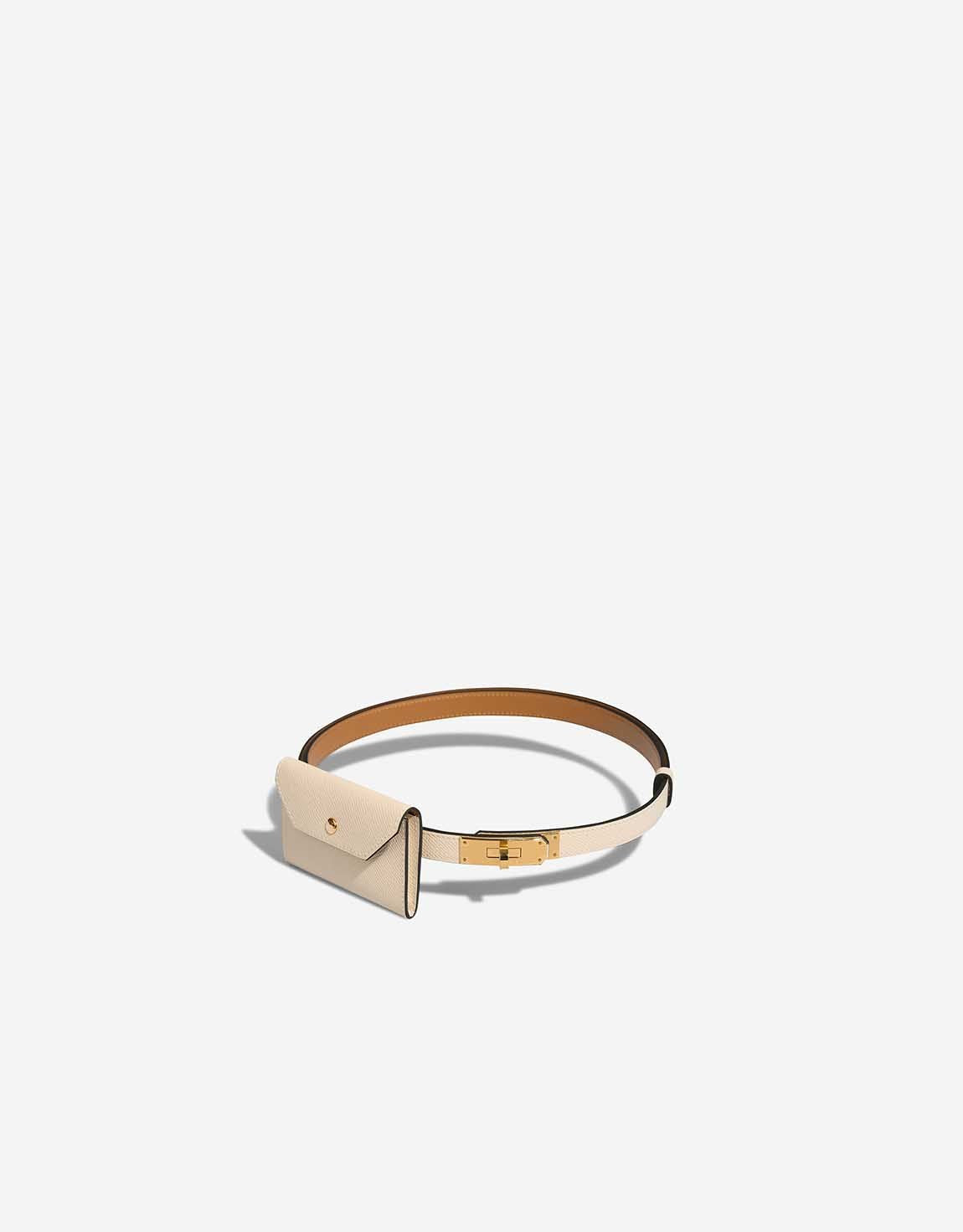 Hermès Kelly Belt 18mm Craie front view
