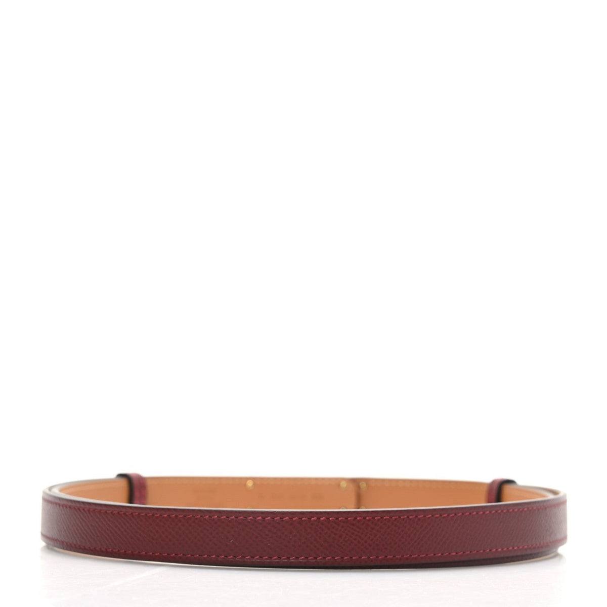 Hermès Kelly Belt 18mm Rouge H front view
