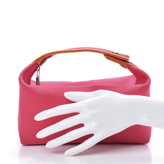 Hermès Bride-a-Brac Case/Holder Pink / Natural back view