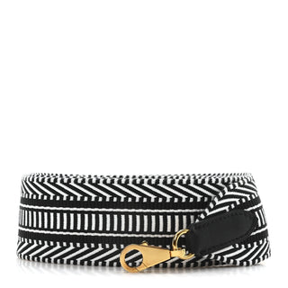Hermès Cavale Shoulder Strap 50mm Noir / Ecru front view