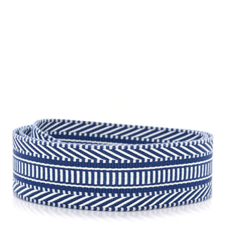 Hermès Cavale Shoulder Strap 50mm Bleu / Ecru back view