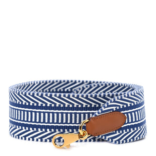 Hermès Cavale Shoulder Strap 50mm Bleu / Ecru front view
