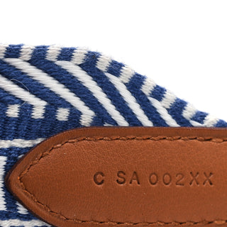 Hermès Cavale Shoulder Strap 50mm Bleu / Ecru detail view