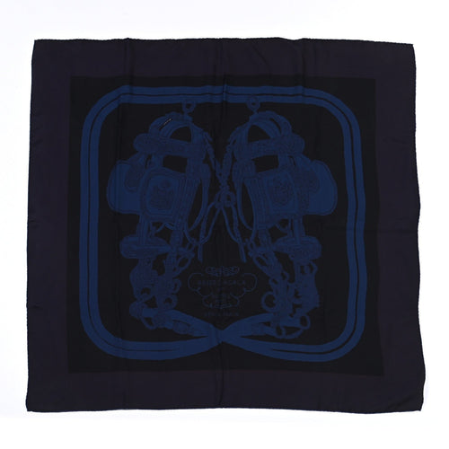 Hermès Brides de Gala Scarf 90cm Black / White