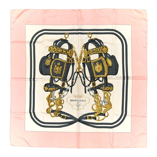 Hermès Brides de Gala Scarf 90cm Pink / White