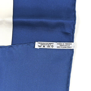 Hermès Silk Carré 90cm Brides de Gala Navy back view
