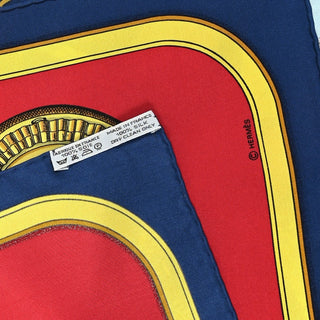 Hermès Silk Carré 90cm Grand Apparat Red back view