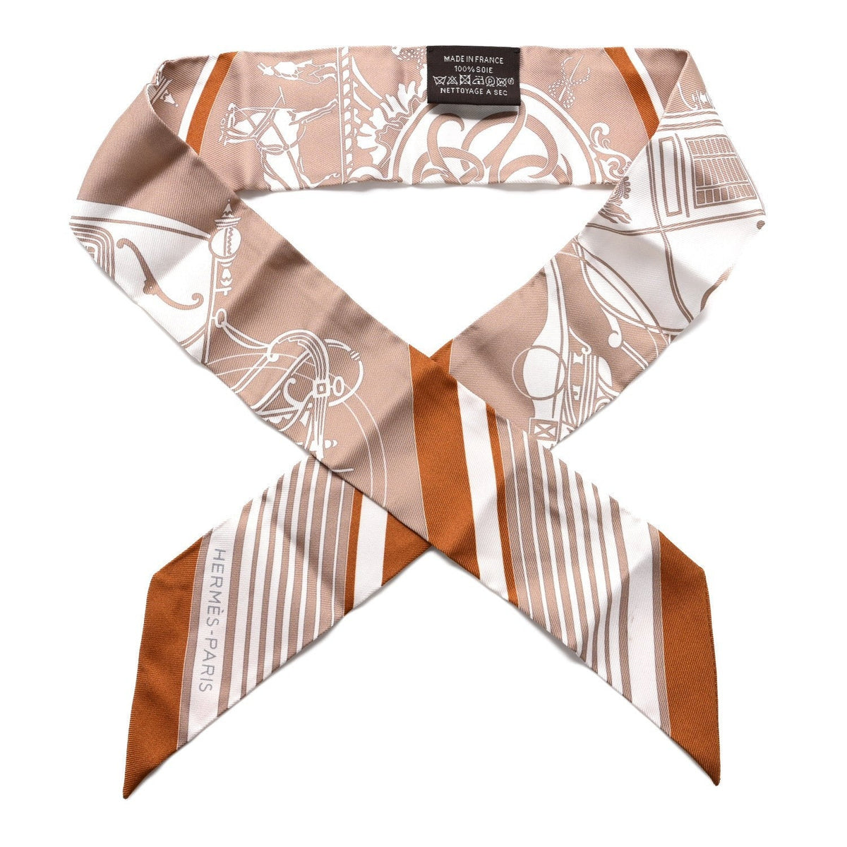 Hermès Twilly Scarf Ex-Libris front view