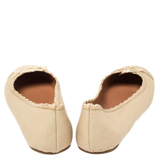 Alaïa Ballet Flat Leather Nude back view