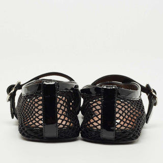 Alaïa Ballet Flat Fishnet Black back view