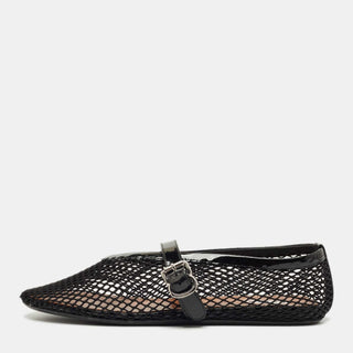 Alaïa Ballet Flat Fishnet Black front view