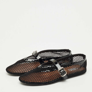 Alaïa Ballet Flat Fishnet Black side view