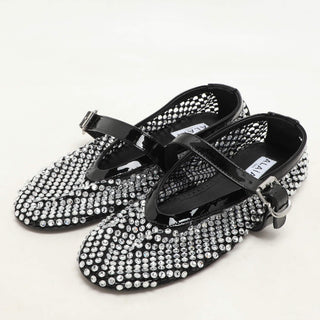 Alaïa Ballet Flat Strass Black back view