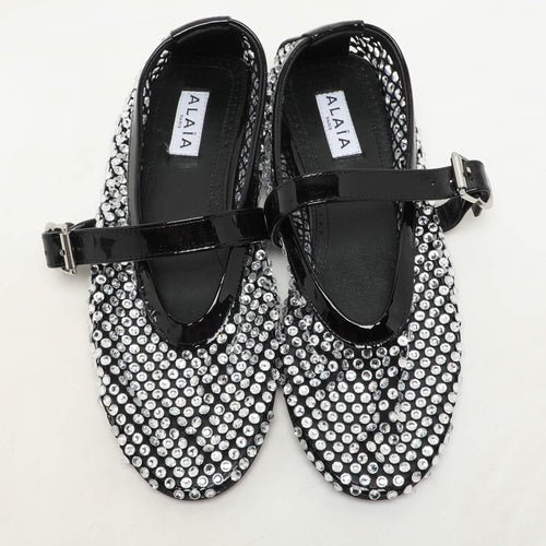 Alaïa Ballet Flat Strass Black