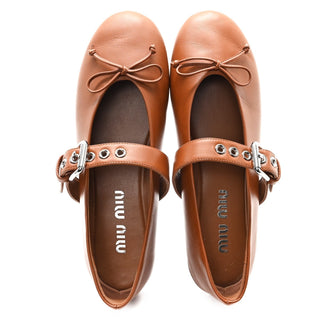 Miu Miu Mary Jane Brown side view
