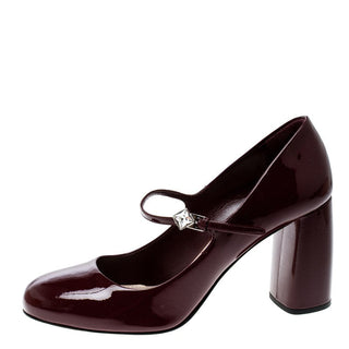Miu Miu Mary Jane Burgundy back view