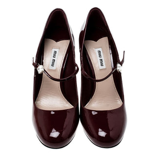 Miu Miu Mary Jane Burgundy detail view