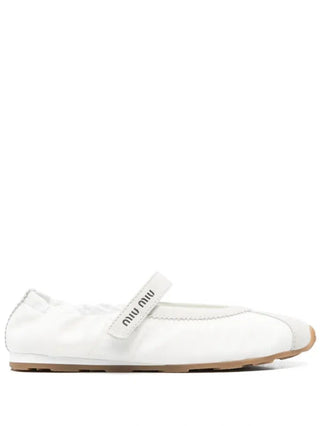 Miu Miu Mary Jane White front view