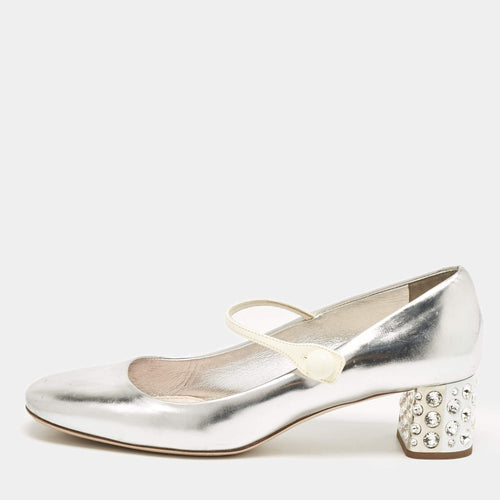 Miu Miu Mary Jane Silver