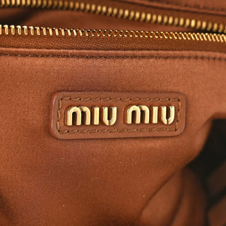 Miu Miu Arcadie Bag Cognac detail view