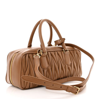 Miu Miu Arcadie Bag Caramel side view
