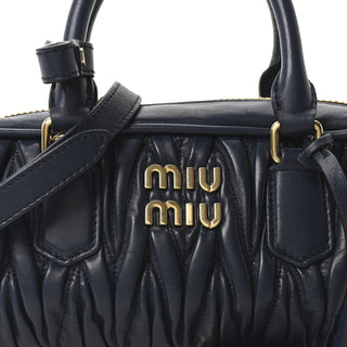 Miu Miu Arcadie Bag Navy front view
