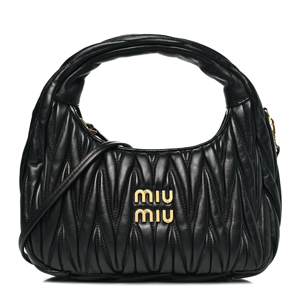 Miu Miu Wander Bag Black front view