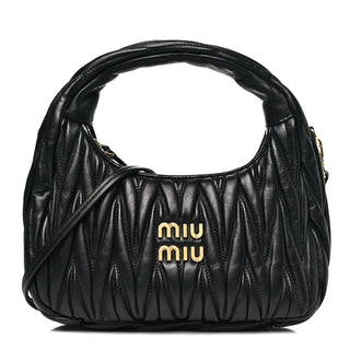 Miu Miu Wander Bag Black front view
