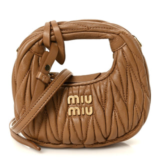 Miu Miu Wander Bag Caramel front view