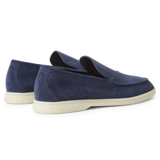 Loro Piana Summer Walk Loafer Blue Navy back view