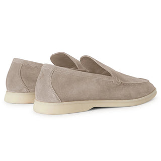 Loro Piana Summer Walk Loafer Turtledove back view