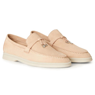 Loro Piana Summer Walk Loafer Rose back view