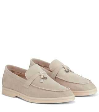 Loro Piana Summer Charms Loafer White front view