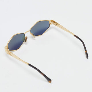 Celine Triomphe Sunglasses Gold / Black Lens back view