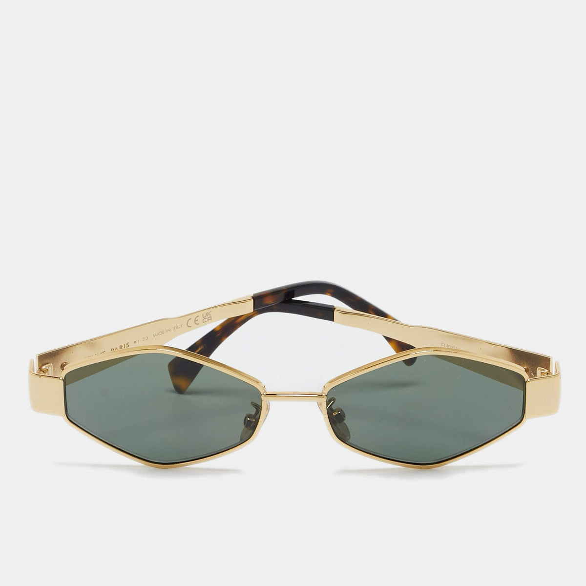 Celine Triomphe Sunglasses Gold / Black Lens front view