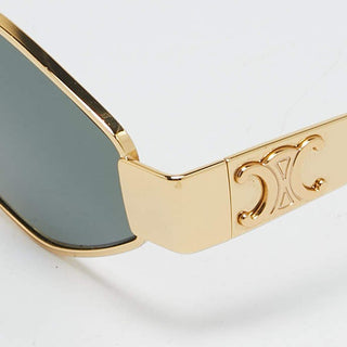 Celine Triomphe Sunglasses Gold / Black Lens side view