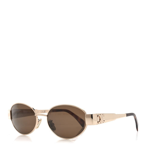 Celine Triomphe Sunglasses Gold / Brown Lens