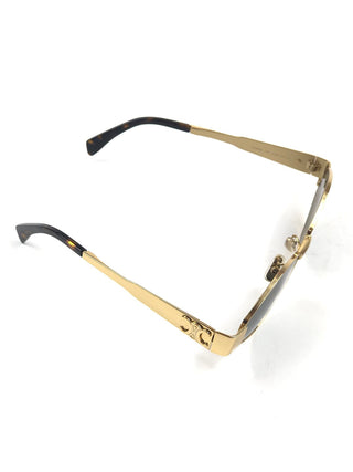 Celine Triomphe Sunglasses Gold / Green Lens back view