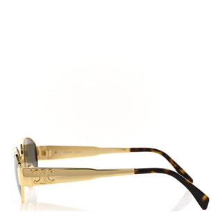 Celine Triomphe Sunglasses Gold / Gradient Lens back view