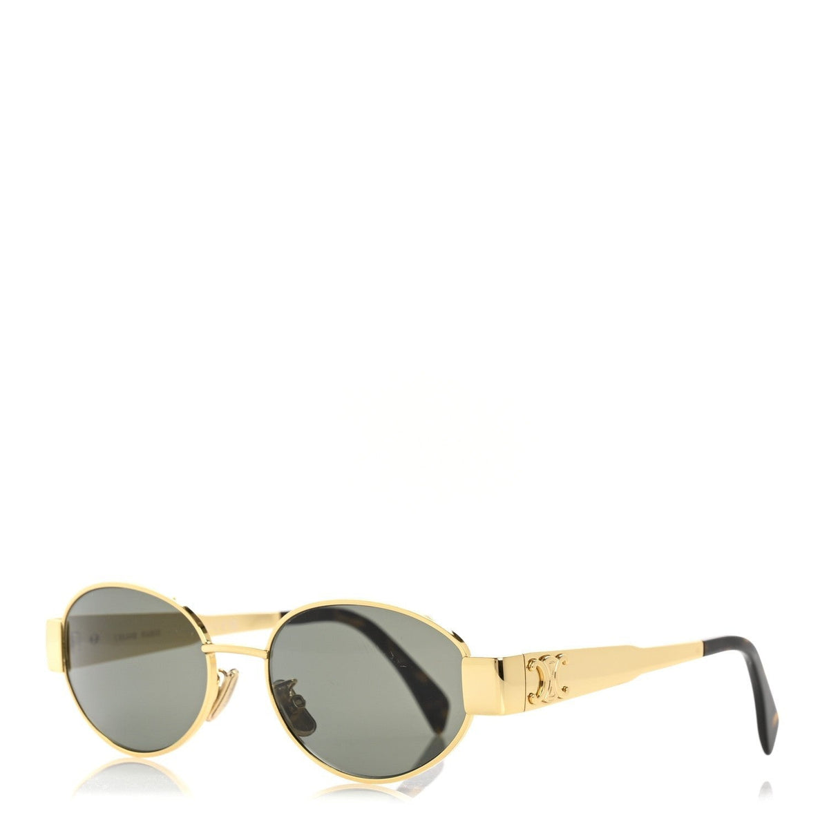 Celine Triomphe Sunglasses Gold / Gradient Lens front view