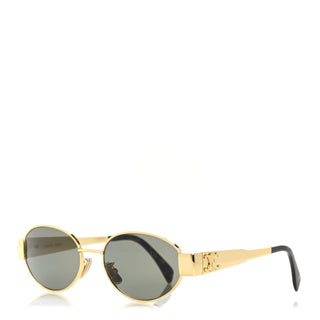 Celine Triomphe Sunglasses Gold / Gradient Lens front view