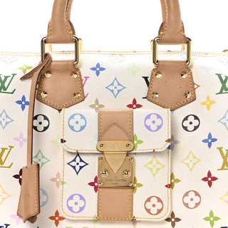 Louis Vuitton Murakami Monogram Multicolore Speedy 30 Blanc / Multicolor back view