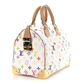 Louis Vuitton Murakami Monogram Multicolore Speedy 25 Blanc / Multicolor side view