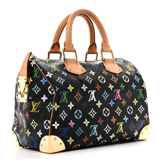 Louis Vuitton Murakami Monogram Multicolore Speedy 25 Noir / Multicolor back view