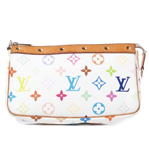 Louis Vuitton Murakami Monogram Multicolore Pochette Accessoires Blanc / Multicolor