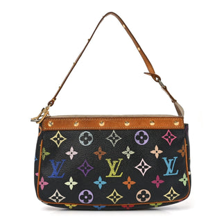 Louis Vuitton Murakami Monogram Multicolore Pochette Accessoires Noir / Multicolor front view
