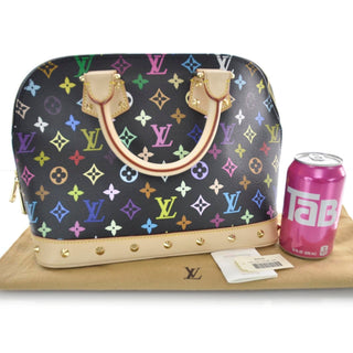 Louis Vuitton Murakami Monogram Multicolore Alma BB Noir / Multicolor back view